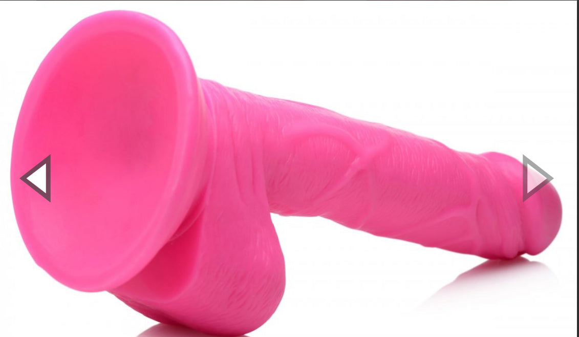 6.5 Inch Dildo with Balls - Pink