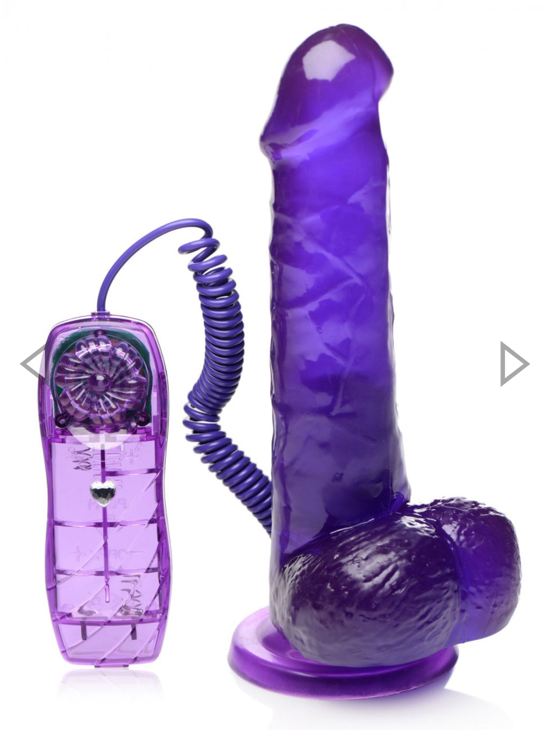 7.5 Inch Suction Cup Vibrating Dildo - Purple