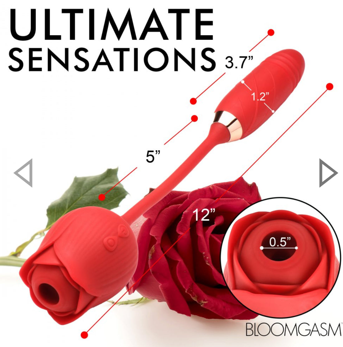 10X Romping Rose Suction and Thrusting Vibrator