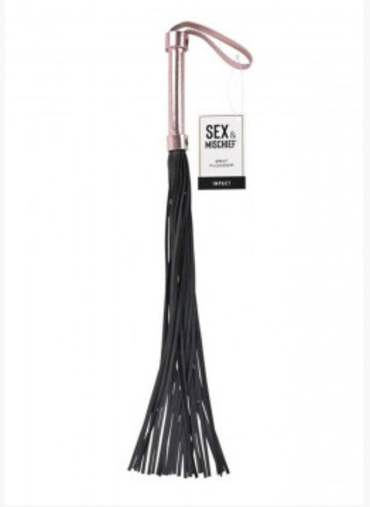 Brat Flogger - Black / Rose Gold