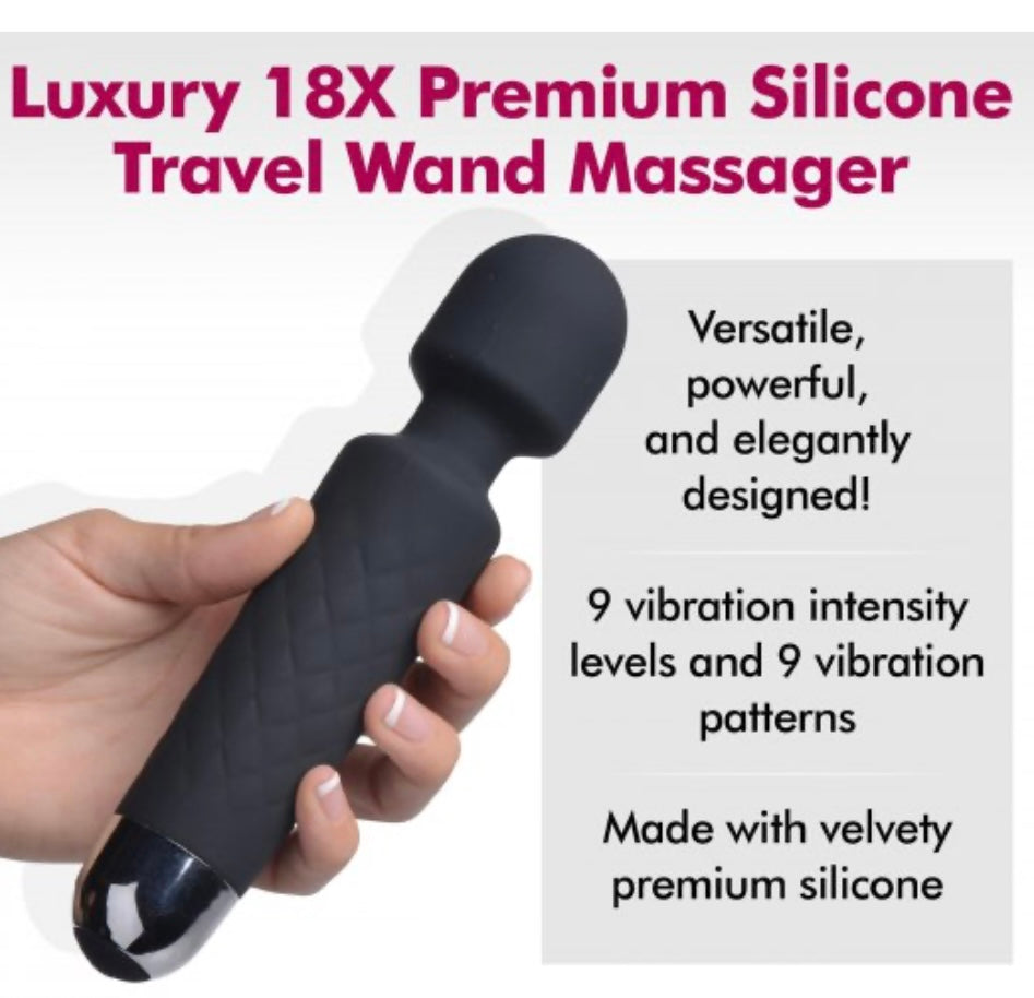 18X Luxury Silicone Travel Wand